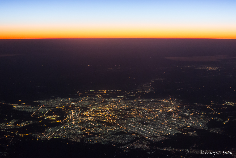 After sunset above the city