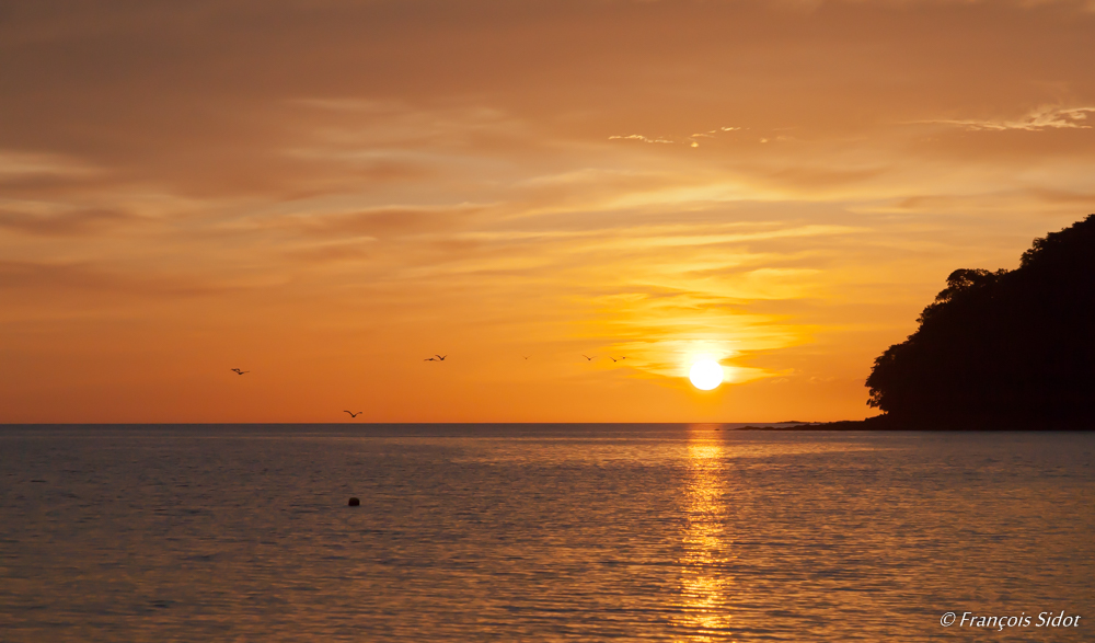 Sunset on the pacific coast